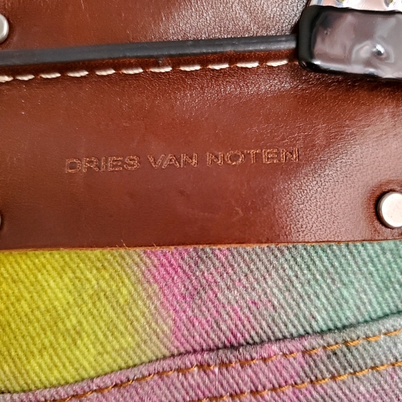 NWT Dries Van Noten Women's Multi Coloured Straight Leg Jeans size 27 - Picture 3 of 7